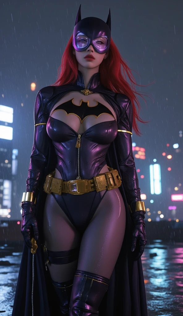 An irresistible work of art to the male eye,linda mulher pulando suas transparent color clothes,visible and irresistible waist skin,a gorgeous body,a fusion of joker and Batman cosplay, transparent color clothes,a beautiful bed...