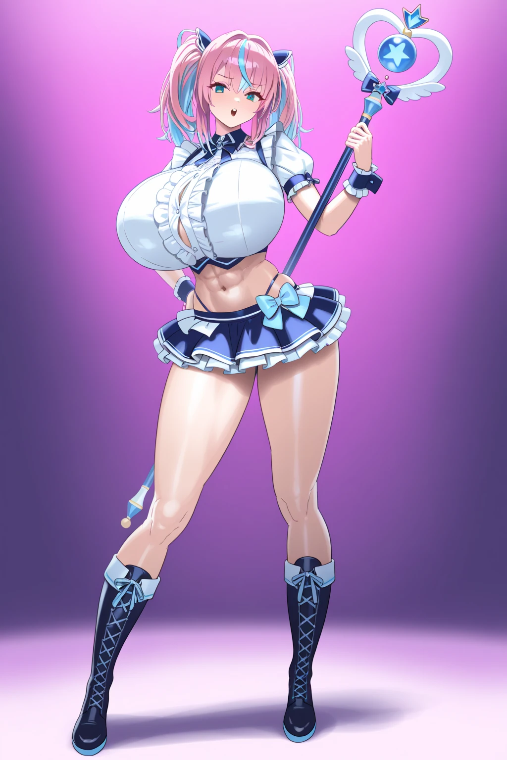 Sexy girl wearing (big diaper), ((bowsette)), busty, (big breasts), wide hips, ((latex)), stockings, fishnets, (corset), (hypnotic), ((magical)), (blushing), (confident) pleasure, ((orgasmic)), colorful, (stage), (stage lights), brick wall, (magic fog), mommydom, ((rock band show))