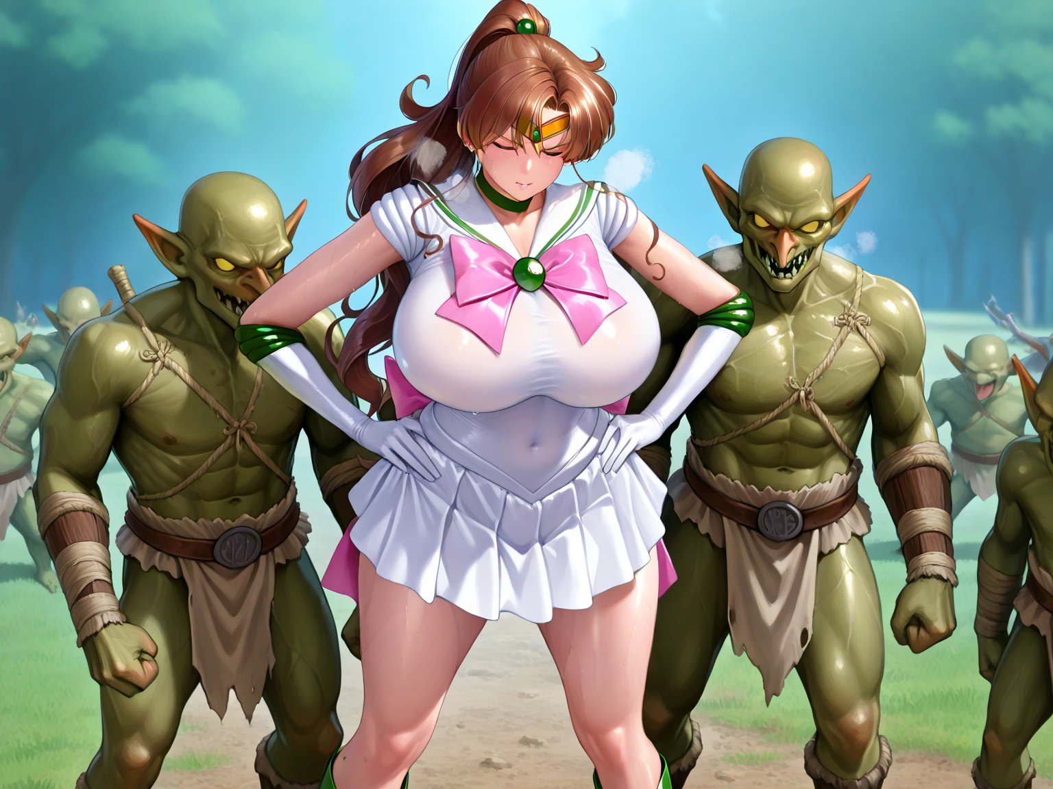 ((highest quality)), ((masterpiece)), (detailed), (Perfect Face)、(The woman is Princess Leona, with long, straight light brown hair, a slender figure but average breasts, a gentle smile, and is naked as an alien man embraces her all over and caresses her while they engage in passionate sex.)、The strange alien and the woman are in the alien nest, making love and having sex with the alien, and the woman is screaming with pleasure as she climaxes.、A woman has a huge amount of semen ejaculated into her pussy by an alien and a huge amount of semen is overflowing from her pussy. The woman is pregnant.