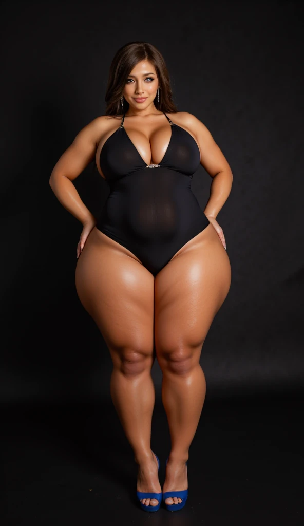 African Goddess jiggly fat round belly voluptuous body, Concept art, sexy girl, white haircut, extremely details, t-pose, 4 view frames