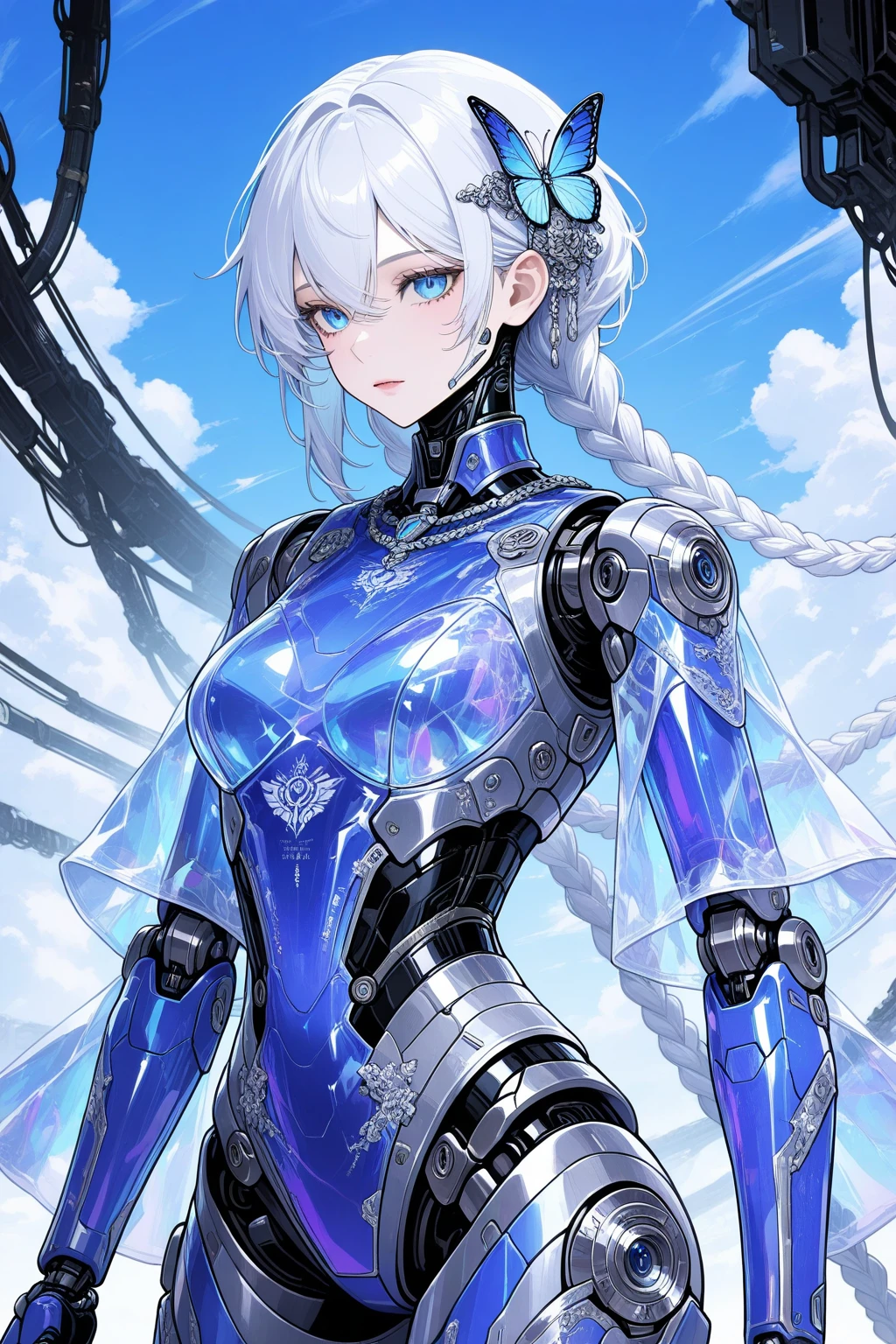 Cyberpunk style,bird girl,Bird Girl,Crane style,Crane element,black vs white,black vs white,White hair,White long hair,White clothes,harpy,wing,wing,Feather sleeves,wing袖子,wing衣服,wing服装,Mechanical clothing,Mechanical style clothing,Stockings,Knee socks,White cheongsam,Feather costume,feather folding fan,Feather fan handheld fan,feather folding fan,Kung Fu Girl Chinese Style,Fighting style,Cyberpunk style,Street background,Standing posture,Fighting Stance,Fighting Stance,Boxing Stance,Boxing stance,Close-up above the waist,Ball head,White hair,White long hair,White hair,Street background,Urban Background,Street background,Cyberpunk style,Street background,Mechanical structure background