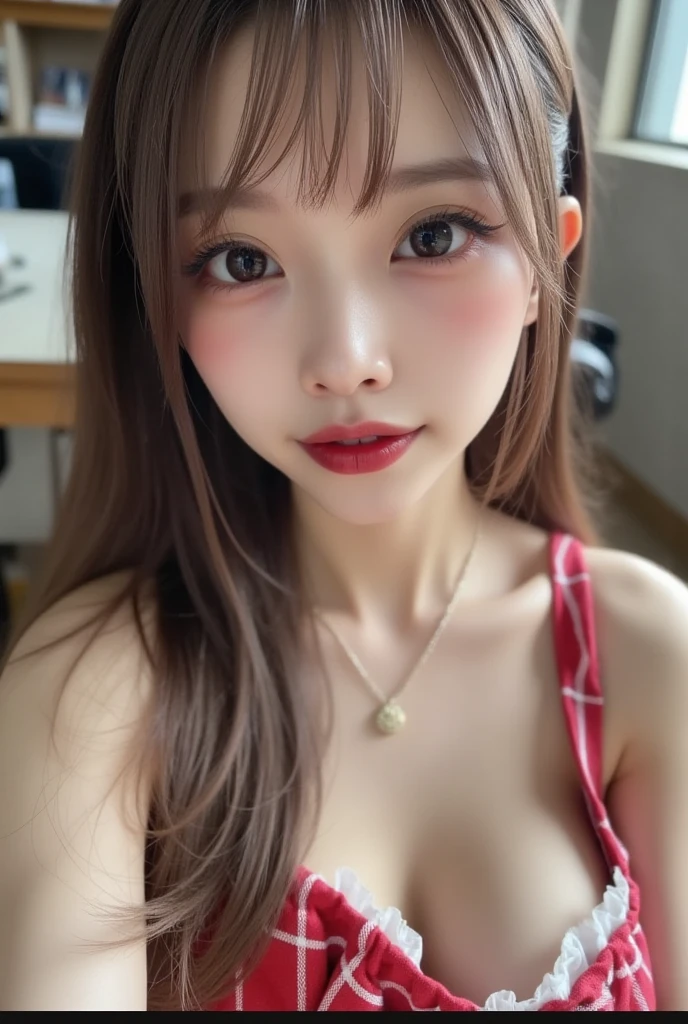1girl in, open open mouth, 超A high resolution, Photorealistic, Best quality, 8K resolution, masutepiece, ((closeup of face)), (ahegao), Kneeling, Oh face, Open your mouth wide,Smile,ecstasy, Face up, Shoot from above, (A white liquid drips from the mouth), Ecstatic look, There is a large amount of white liquid in the mouth,,,,,, Sweat on the chest,Wet chest,,Moisten the tongue, NSFW, roll eyes, Eyes up, Zerotwo,Black color hair,fully body photo,exposing her chest,cleavage,huge tit,Childlike face,revealing breasts,revealing breasts,revealing breasts,stocklings,Flame it up,Enchanting pose,Feminine pose