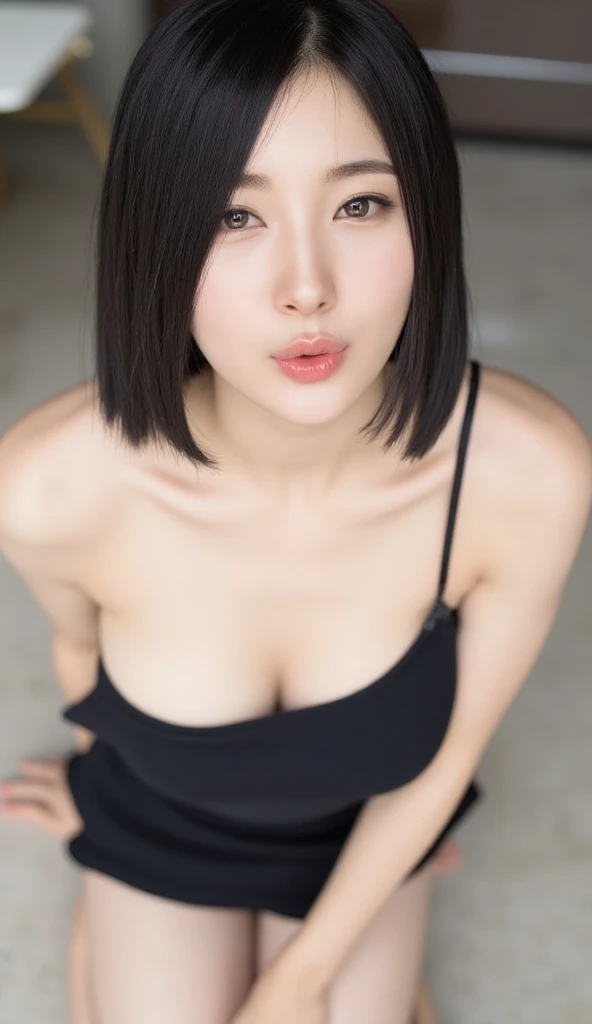 (High resolution:1.3), (16k, Photorealistic, Raw photo, Best image quality: 1.4), Japanese, (One Girl), Beautiful Face, (A vivid face), (Black-haired、short hair:1.3), Beautiful Hairstyles, Realistic eyes, Beautifully detailed eyes, (Realistic Skin), Beautiful skins, attractive, 超A high resolution, Surreal, High detail, Golden Ratio, Highly detailed cute girl,(20-year-old), (Torn clothes:1.5), Nipples, (labia majora)