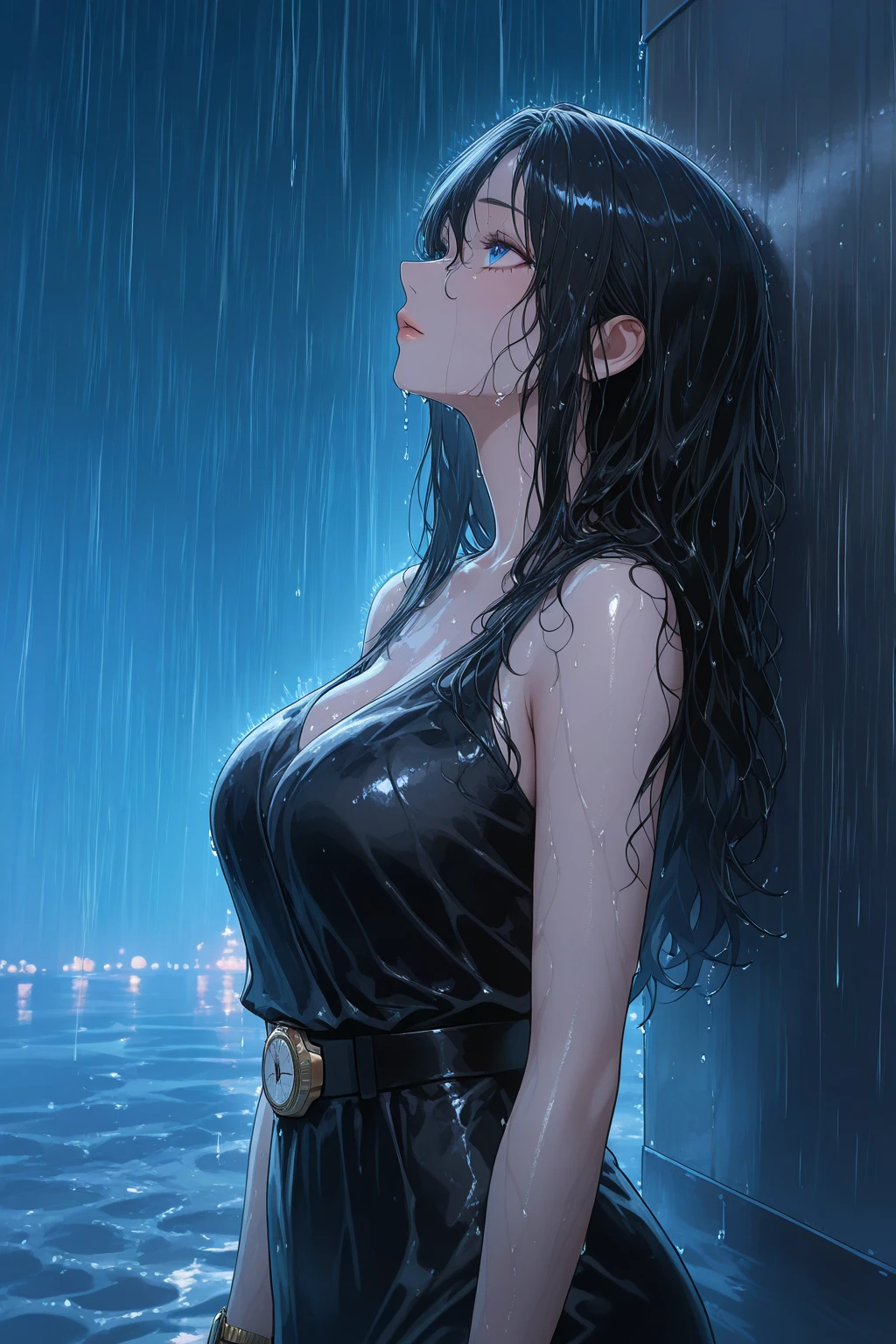 (skin dents:1.5), realistic, realistic, (table top:1.5), concept art, intricate details, very detailed, realistic, octane rendering, 8k, unreal engine, dynamic pose, highest quality, High resolution, (realistic face:1.1), (超realistic:1.1), ((full_body)), perfect eyes,(shiny skin:1.2), (((hairstyle))), (((完璧な手のvery detailed背景), haunted island, ((dynamic background)), ((lightning)), (light), (1 girl), wearing a cloak, (((flowing cloak))), ((fine eyes, high quality eyes, high quality face)), long hair, (((flowing hairstyle))), 1 girl ((Control the water)), (((whirlwind of water))), Ocean, tsunami, magic, (create a dramatic, Depth of the bounds written, Bokeh, 4k, gothic, ((rain)), energy ball between hands