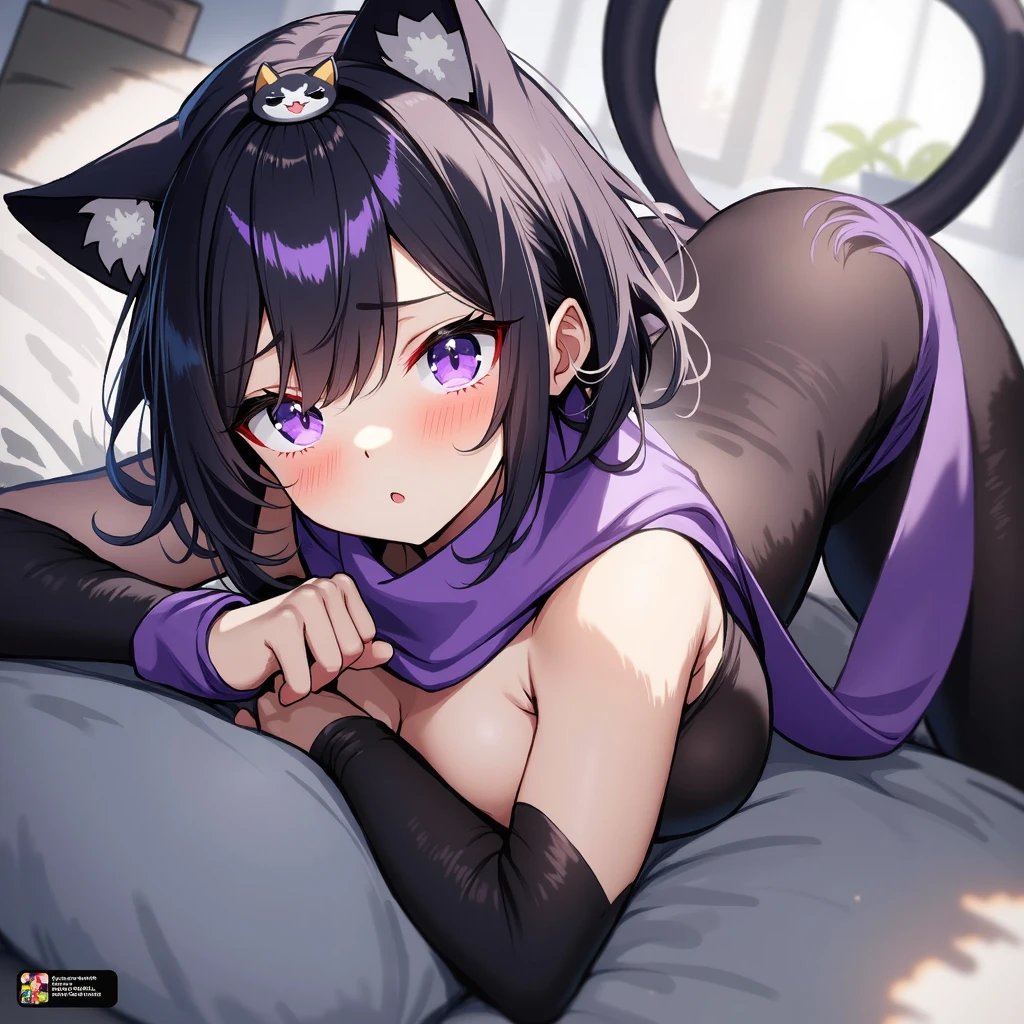 Cat tail,anime big breast,On your stomach,seductiv,cat ear