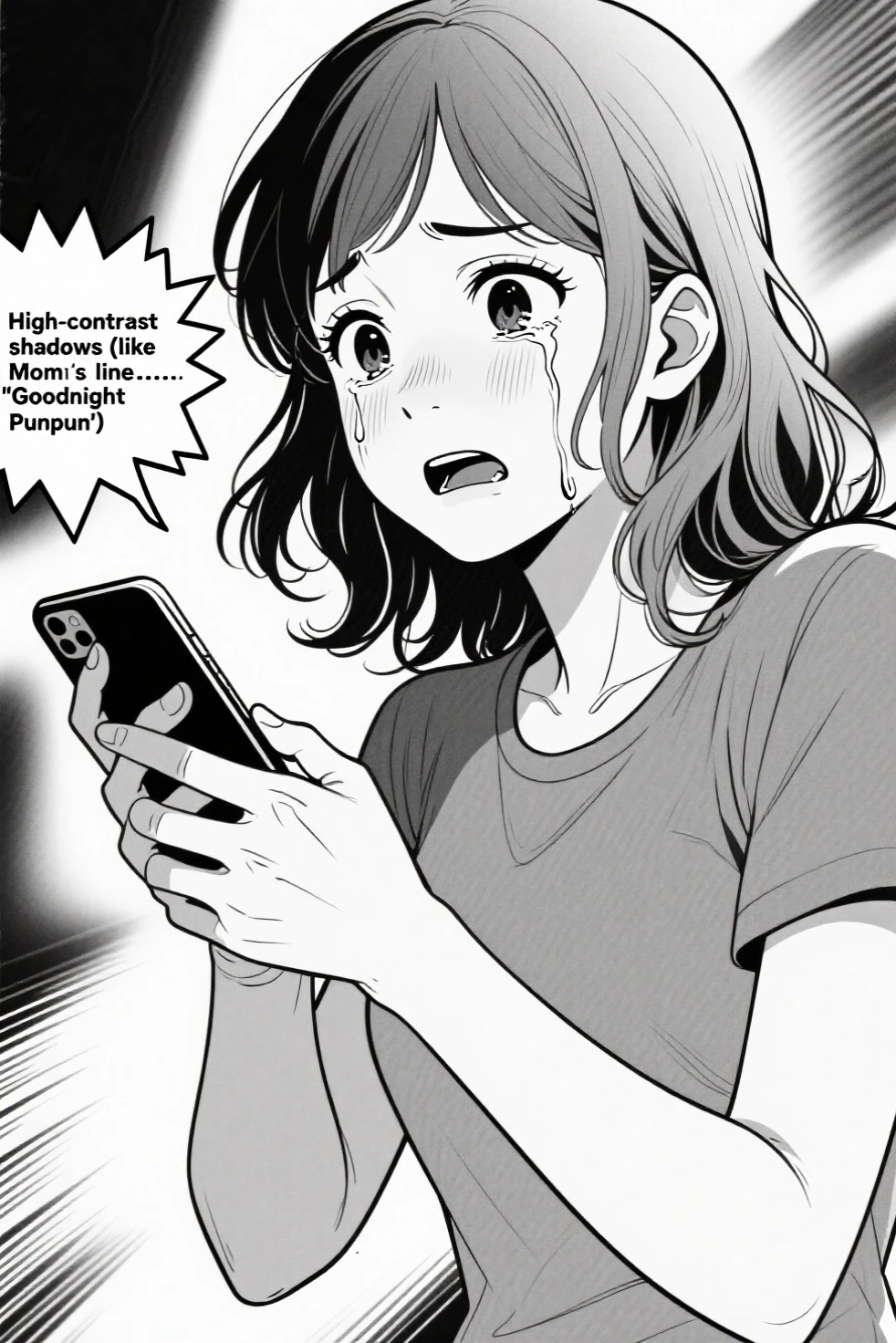 1girl,((black hair))
BREAK (( pokemongloria, (brown eyes:1.5), brown hair, medium hair, (small breasts:1.2), ,:1))
BREAK ((blank eyes, mind control,StSPendulum,phone in corner:1.4))
BREAK indoors,
BREAK looking at viewer,
BREAK (masterpiece:1.2), best quality, high resolution, unity 8k wallpaper, (illustration:0.8), (beautiful detailed eyes:1.6), extremely detailed face, perfect lighting, extremely detailed CG, (perfect hands, perfect anatomy),