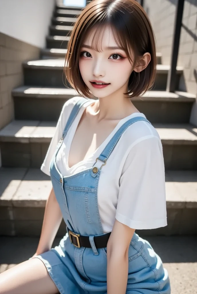 cute 21 year old japanese、cleaning、spring cleaning、with a broom、apron,super detail face、pay attention to details、double eyelid、beautiful thin nose、sharp focus:1.2、Beautiful woman:1.4、(light brown hair,short hair、),pure white skin、highest quality、masterpiece、ultra high resolution、(Photoreal:1.4)、Highly detailed and professional lighting、nice smile、Please show me your whole body、