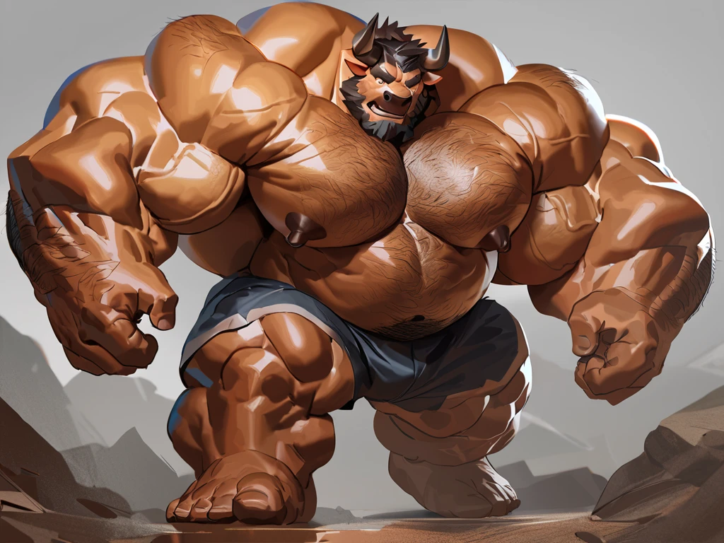 Epic Citizen Zootopia style, My Heroe Academia Character, Dungeons and Dragons style, A poor villager, Real life, Anime serie, Anime character, Obese muscle Obese Sumo wrestler Werebeast ???, full body pic (obese, strong legs and arms) Sumo wrestler Werebeast ???. Obese muscle fat ??? (bulky, wide, broad shoulders), Citizen obese Werebeast ???,  Orc, male, Strong build, green hairy skin, chest hair, black beard, long sharp teeth, large thick lower canine teeth, thick pointed ears, (glowing eyes: 1.2), giant sized, no pants, larger than city, reclining on a battlefield, buckled boots, stepping on building, rampage, impact, his foot is breaking the ground, wearing a rag around waist, looking down, evil smile, thick arms, thick thighs, (large pecs: 1.2), fat pecs, (bara pecs: 1.3), macro, landscape dwarfing, city destruction, building destruction, ruined city, city on fire, city dwarfing, giant bulge in pants, tiny human soldiers