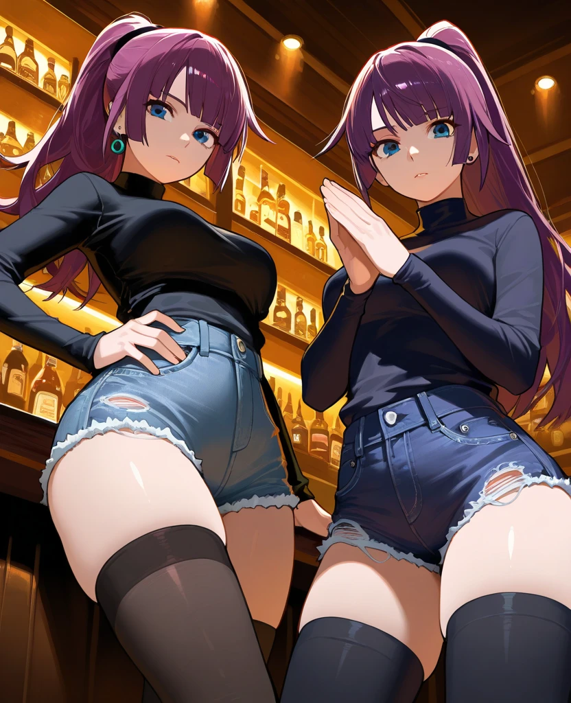 masterpiece, Highest quality, High resolution, JK,((Two Girls,)),View your viewers,,,,smile,, ((leopard print wear.sox )) night club