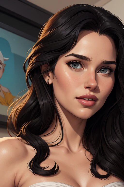 estilo de desenho animado:1.2), draw ART Artline fundo branco mulher Imagem de desenho animado de uma mulher , roupas sensuais , garota super valente destemida , cartoon style illustration, estilo de arte dos desenhos animados, estilo de arte dos desenhos animados, digital illustration style, design de personagens altamente detalhado, arte digital detalhada fofa, City fan art, design de personagem retrato, beautiful digital illustration, retrato de alta qualidade, arte em quadrinhos, retrato do design do personagem, white background Busty without clothes and medium breasts cartoon style female character dressed in Fallout 4 uniformCharacter Christina Ricci black hair style Morticia AddamsCartoon image of a woman .cartoon style illustration, estilo de arte dos desenhos animados, estilo de arte dos desenhos animados, digital illustration style, design de personagens altamente detalhado, arte digital detalhada fofa, City fan art, Design de personagens de retrato, beautiful digital illustration, retrato de alta qualidade, Arte em quadrinhos, jovem expressando desejo sexual. Seios lindos e redondos sorriso de felicidade