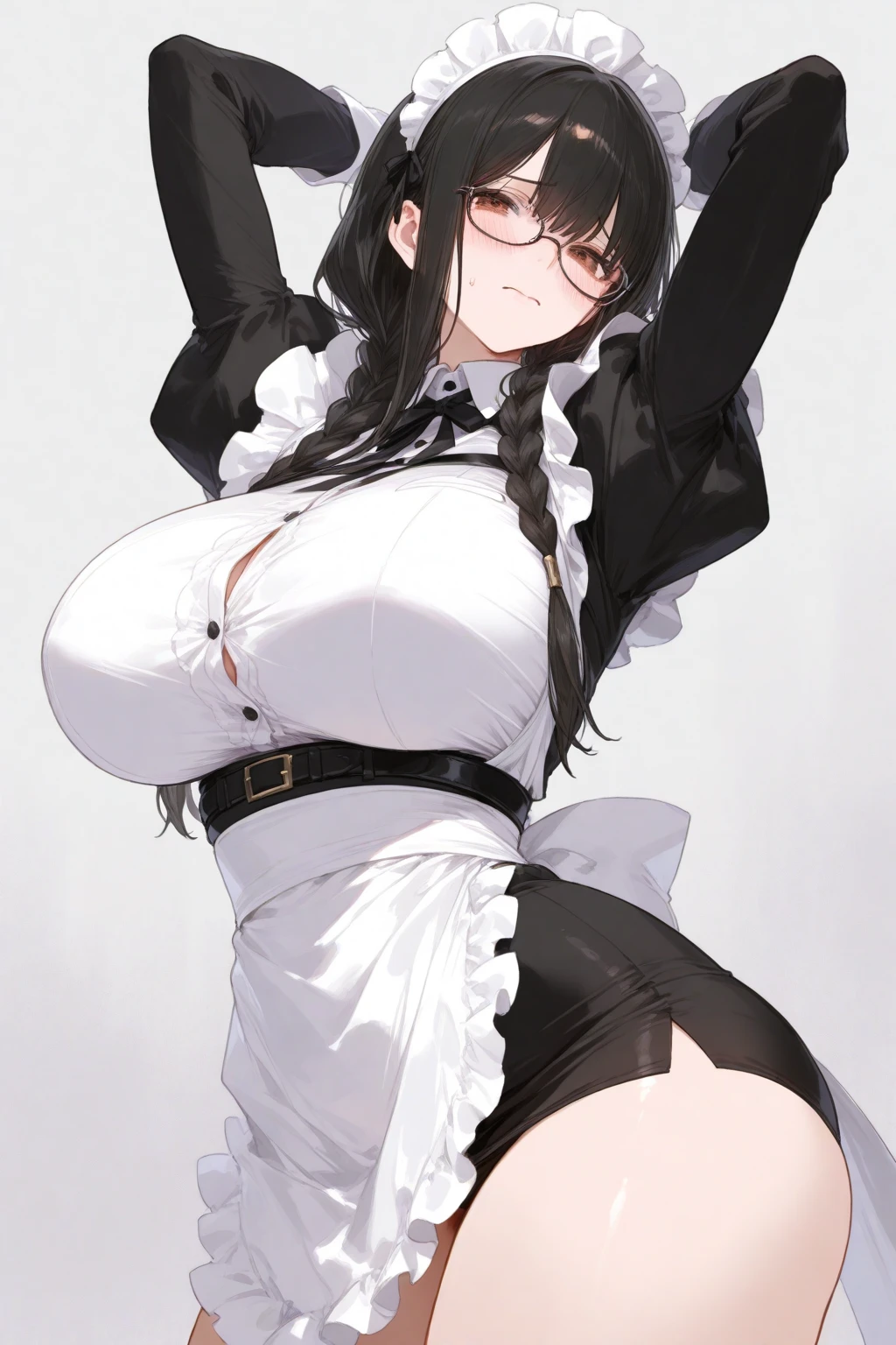 Anime, girl, cute girl, slave, maid, maid uniform, shoes, slave collar, shackles, cold, runny nose, mucus from the nose, snot, snot from the nose, handkerchief, you need to sneeze, sneeze yourself, sneeze snot from your nose, desperately want to sneeze, cover your nose with your right hand, urinary incontinence, pee, need to go to the toilet, pee yourself, pee, pee yourself, cry, really want to go to the toilet, poop, diarrhea, shit yourself, need to poop, need to poop, poop in your panties, poop yourself, poop, sneeze, pee and pee yourself: 1.3), desire to sneeze, desire to pee, desire to poop, tightly covering the perineum, knees together, legs apart: 1.6), (hand between legs, bending forward: 1.3 ), (shaded face, despair, anxiety, sigh, full face red, embarrassed, looking away: 1.5), (girl can't stand up straight: 1.5), whole body, (ultra-detailed) face, best quality: 1.5), (side), standing, living room, full height. scat