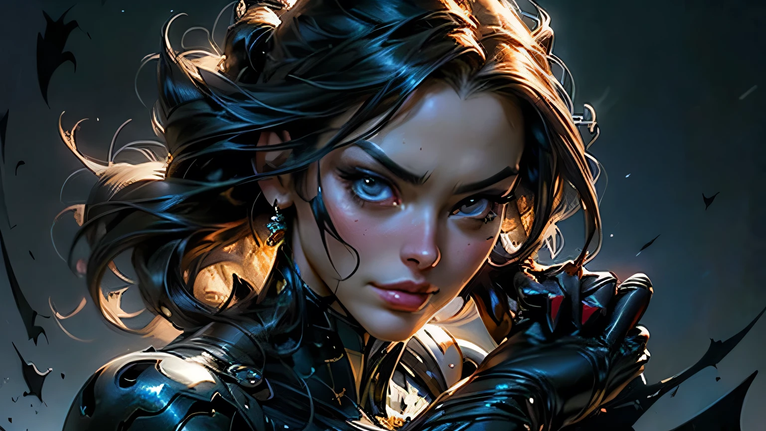 Megan fox as female carnage/witchblade, (red carnage witchblade muscular physique:1.25), (carnage/witchblade ???????:1.25), (cybernetic tentacles extending from head:1.25), (mouth wide open, carnage style), (perfect hands with witchblade claws:1.26), Realistic, Very detailed face and eyes, (masterpiece:1.1), (best quality:1.1), (beautiful girl face:1.45)