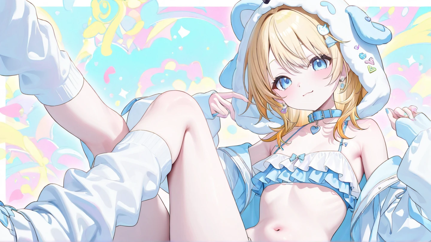 "(perfect masterpiece:1.2), (highest quality:1.2), stunning face, Chubby, Big eyes, compensate, long and luxurious eyelashes, lip whole,cheerleader,belly button,(((female brat))),(((very short hair))),raised his arms,NSFW,((((smile)))),Are standing,Upper body,((((front)))),Cheerleader,mini skirt,double teeth,(((young))),,((((small breasts)))),view from above,(((evil grin)))