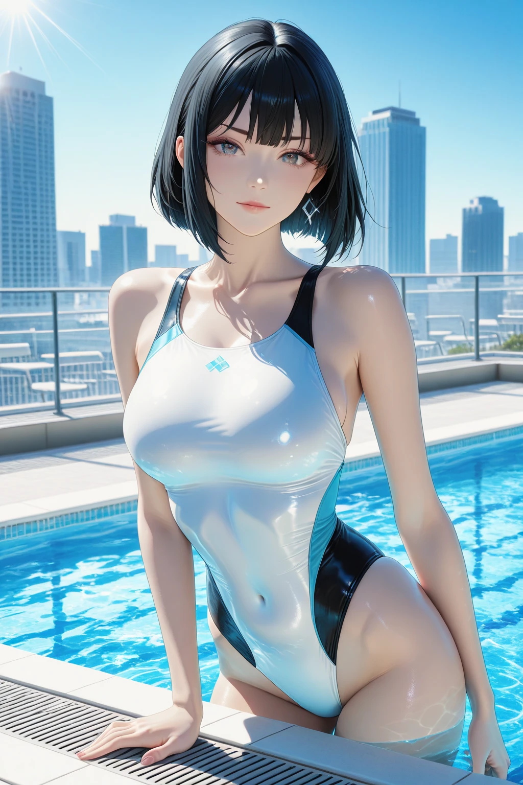 (綾波レイがCowgirlで性交する:1.9999999), ((realistic, highest quality, High resolution, real women pictures:1.7)), (((16 year old high school girl wearing a white school swimsuit:1.7)), (white high neck school swimsuit:1.4), (slender body shape:1.9), Cowgirlで性交する, ((anatomically correct:1.2)), (She is wearing a white school swimsuit whose fabric is too thin..:1.2), (A huge lying penis penetrates the vagina from below.:1.7), curved body, 大きく股を開いてCowgirl, A high neck swimsuit that gets too wet and sticks to your skin, (Light white one-piece swimsuit:1.8), Detailed depiction of the vagina, beautiful thighs, ((penis thrusts up vagina)), nose too small, thin waist, 16 year old beautiful girl has sex with her clothes on, saddle, Cowgirl, small breasts and tears, Girl Straddling Man, (normal limb:1.3), Too cute small face, sensitive nipples, The whole body is wet with sweat, (put your hands behind your head:1.5), Nostrils are not visible, realistic, lips slightly open, (anatomically correct:1.2), A man inserts his penis into a girl and shakes his hips, Ayanami Rei, (On campus:1.4), short-haired with bangs, 女が男とCowgirl性交する, mini nipples