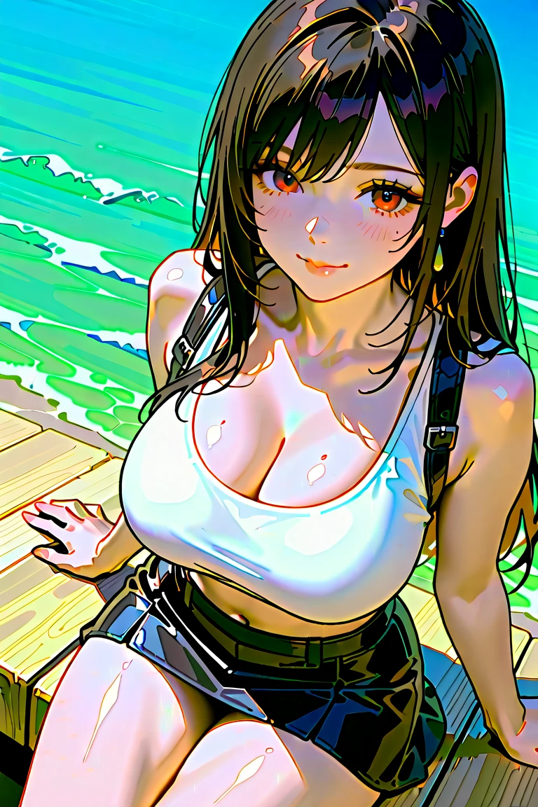 Mejor calidad 1:5, Obra maestra, 16K, detallado, sombras,momo yaoyorozu, pechos grandes,trasero grande, lenceria tipo micro bikini, pose sexy, (tiro: cercano), tomandose una selfie de cuerpo completo, desde arriba, 1 chica