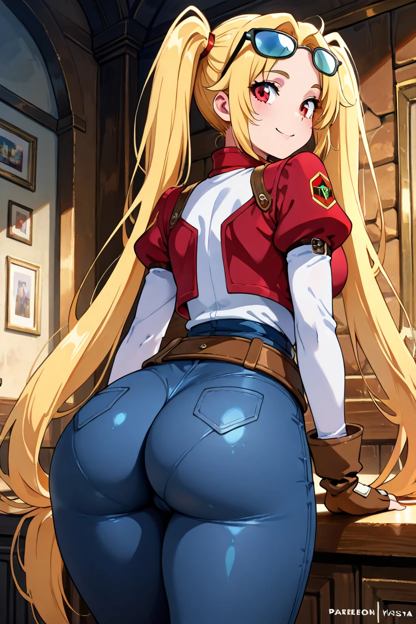 Big breast blond with a huge ass anime girl