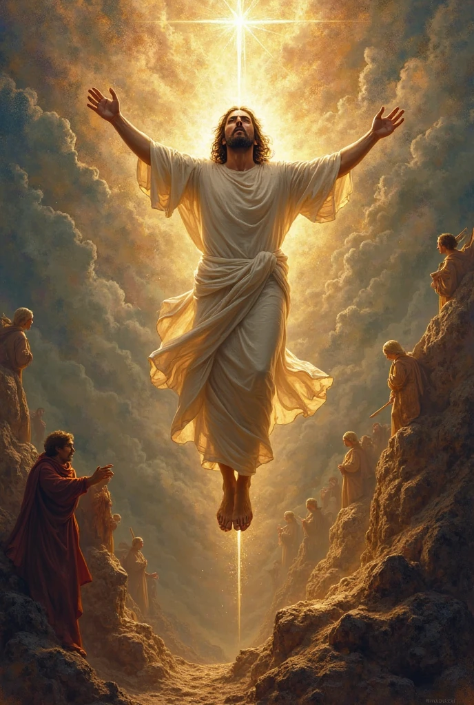 Jesus Christ descending on earth