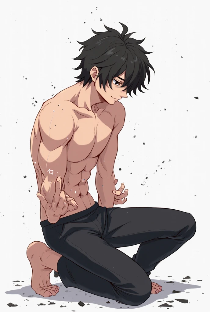 Sasuke, topless, pink briefs, bodybuilder, muscular, muscle growth, muscle, showering, 11-year-old boys,