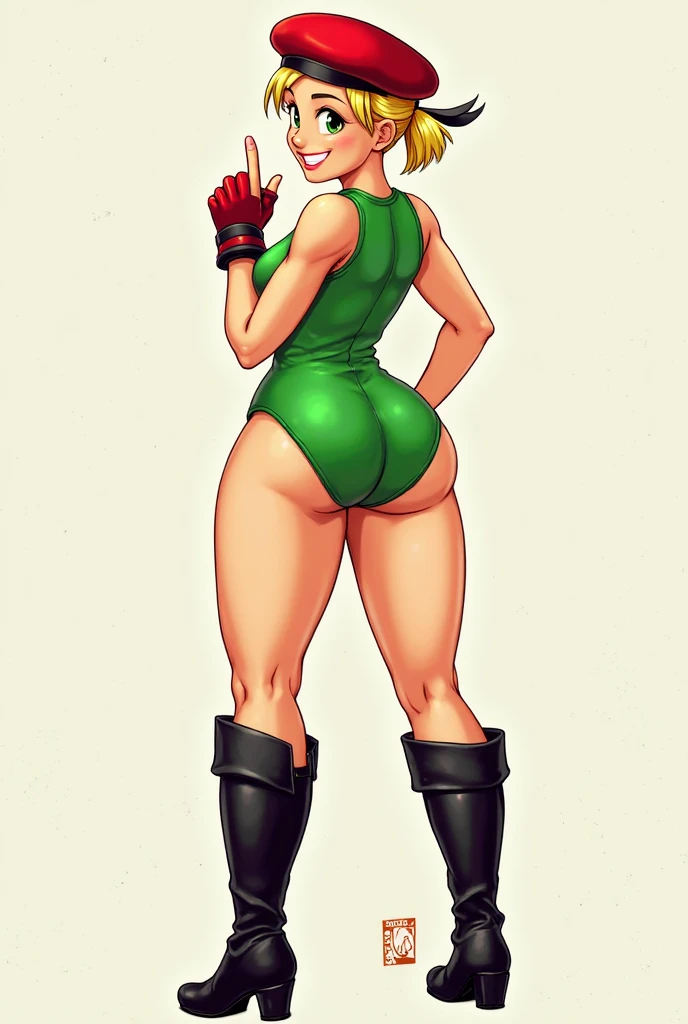 (masterpiece, best quality:1.3), Rizdraws, Thin Lineart, Soft Lineart, 1male, solo, link, blonde hair, green tunic, feminine male, wide hips, pink lipstick, flat chest, wide ass, 1/3 view, soft skin, from behind, full body, curvy body, grass plains backgrounds, pink nails, bra, thigh highs,high waist panties