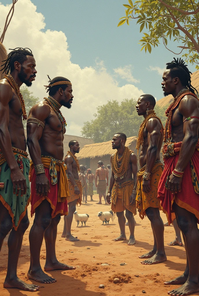 African population with 1000 people in the image, 100 A.C