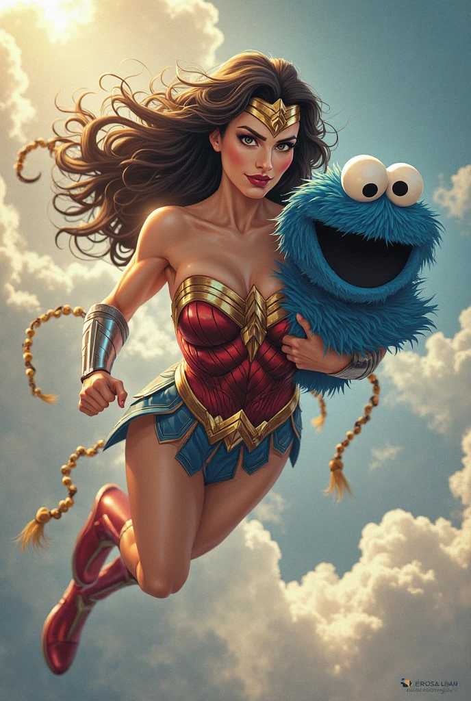 (score_9,score_8_up,score_7_up,score_6_up,score_5_up,score_4_up) Wonder Woman mouse with tentacles in polka-dot art style