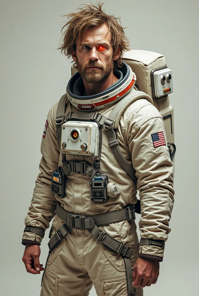 waist up portrait photo of michdex  <lyco:DexterDogu:1.15> , wearing an (spacesuit:1.2),  realistic, (outdoors:1.2), epic character composition, sharp focus, natural lighting, subsurface scattering, f2, 35mm,