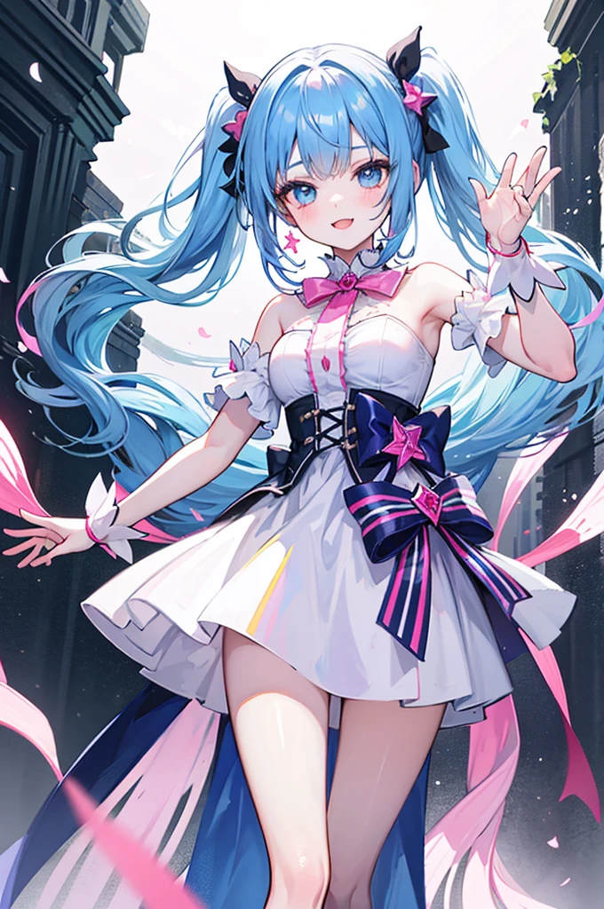 nsfw,big breast,remove dress,（（sticker：1.5）））， （（Little Character））， （white background）， fluffy， with a girl， magician costume，  Full body Esbian， pastel hair， Pastel colors hair， fairy tale，  t-shirt design， master piece， best quality，shining eyes、cute!!Little!!!,