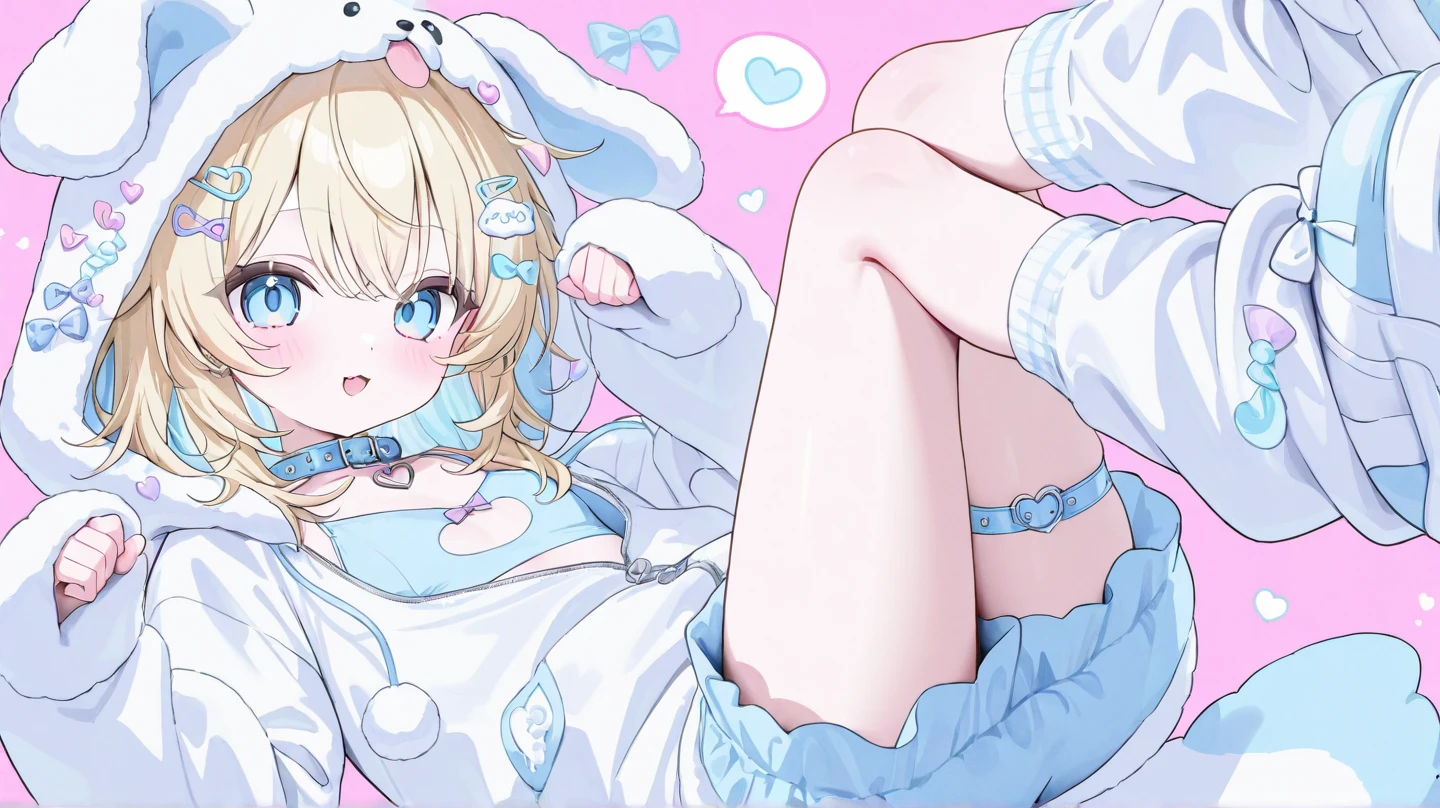 (masterpiece, best quality, very aesthetic, absurdres), 1girl, bedroom, on bed, (simple background), looking down, leaning forward:1.2, ((WatameBase, short hair, wavy hair, ahoge, hairclip, blue jacket, half undress:1.2, clothing lift, camisole, frilled white bra, bra lift, bare breasts:1.3, show off nipple:1.2, frilled white panties, thigh strap, navel)), narrowed eyes, BREAK, (Large stuffed toy white duck, female on top, stuffed toy humping, Squatting Cowgirl Position, pussy juice, speed lines:1.2), (bouncing breasts:1.2), [Motion blur], (motion lines:1.2), open mouth, ,saliva trail, (clenched left hand, left hand covering mouth), (blush, embarrassed, moaning, panting), girl trembling with sexual climax, (unworn pink short pants on bed:1.5)
