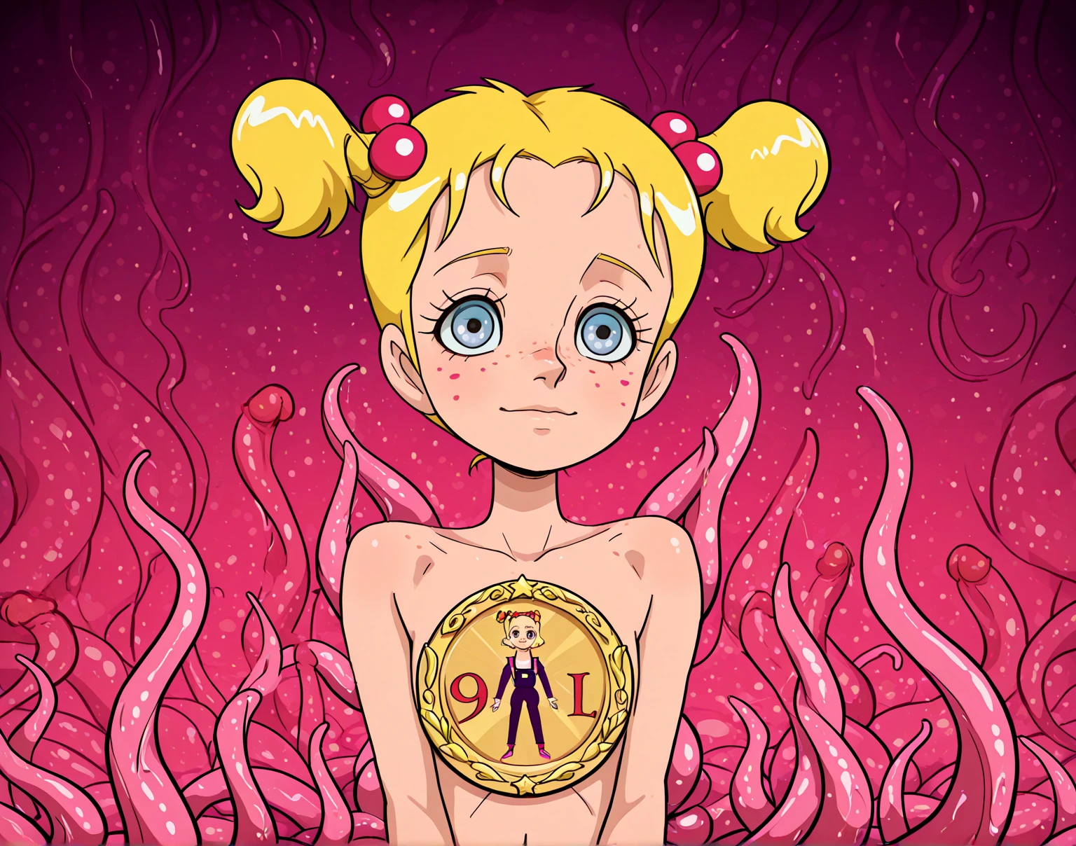 anime from chainsawman, caharacter (power)
(masterpiece:1.2), (best quality:1.2), mid, intricate details, ai-generated, (vibrant colors:1.3), anime coloring, cute, cartoonized, hand drawing, style of akira toriyama,(nsfw:0.55), ((flat chested, flat stomach, baby face)), (intense colors)