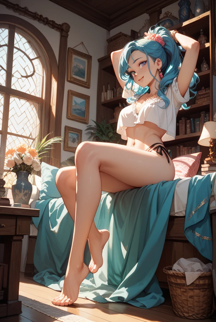 (masterpiece:1.8),(Highest quality:1.8),(Very detailed:1.8),(8k:1.8),(Ultra-fine Illustration:1.5),,,Straight low twintail,Flat Chest,Small Ass,(High-grade metallic silver,,lingerie:1.4),(Prayer Pose:1.5),Vintage sofa,,(Full body angle), Stained glass, Rainbow Gradient, Foundation, (bra:1.3), (lingerie,ホワイト,レース,フリルculottes:1.3), chemise