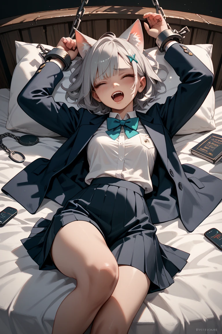 1girl,8k, sitting on a bed,no pant 