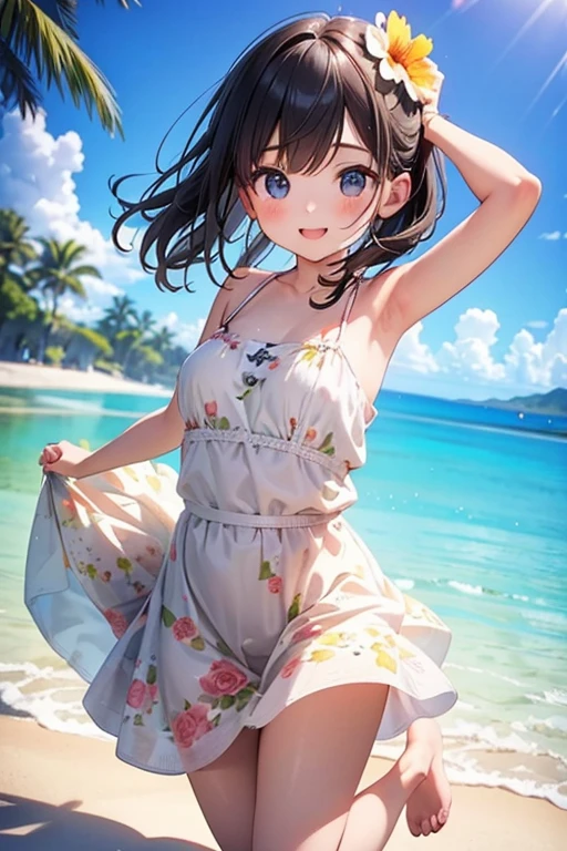 Highest quality、High resolution、Detailed Background、Beautiful face in every detail、Teenage beauty、cuteカラーの髪色、Brown Hair、Black Hair、Bobcut、ponytail、Twin tails、A big smile、Uplifting、
Summer sun、Shining Sea、Walking on the beach、Enjoy splashing around on the shore、Take off your sandals and jump into the sea、Running around holding hands with friends、Smiling and innocent play、Endless blue sky and sea、Everlasting summer memories、

(Innocent girls playing:1.5)、

Vivid color frill bikini、Cute frilled bikini、Striped one-piece swimsuit、Ribbon design tankini、Bikini with flower print、Floral and tropical bikinis、Even though the design is simple, the pattern creates a cute look.、cute