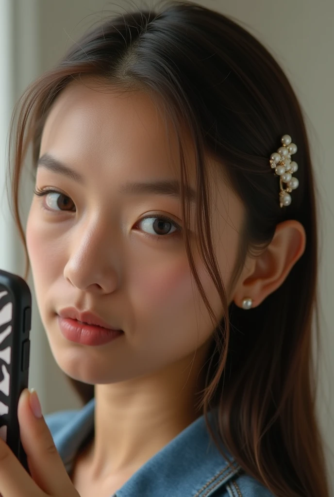 8K、(RAW Photography)、(top-quality)、(Photorealsitic:1.4)Realistic to the touch Realistic、(4K high image quality:1.2)、(High resolution, masutepiece, of the highest quality, high detailing, Official: 1.4), (Realistic: 1.2, hyper realisitic: 1.1, Photorealistic: 1.37), depth of fields, (Detailed description of hair), (Detailed description of face), Incomparable beauty,, (35 years old,: 1.4)、Autumn clothes、A little depressed、(white wall room with window、Shot in a beauty salon)、natural soft light、short-hair、bobhair、reallistic、high-level image quality、hiquality、profile、Poses variadas、various hairstyles、profile、bob、Random Poses