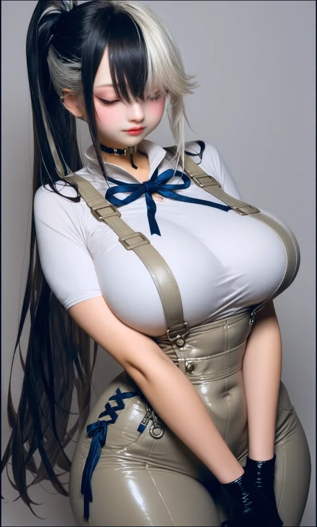 1girl animal_ears arona's_sensei_doodle_(blue_archive) bare_shoulders black_hair black_leotard blue_archive blush bow bowtie breasts cleavage detached_collar ev_(dai00888) fake_animal_ears hair_ornament hairclip halo highres large_breasts leotard long_hair looking_at_viewer pantyhose playboy_bunny rabbit_ears rabbit_tail red_eyes rio_(blue_archive) sensei_(blue_archive) solo strapless strapless_leotard sweater tail turtleneck turtleneck_sweater very_long_hair wrist_cuffs