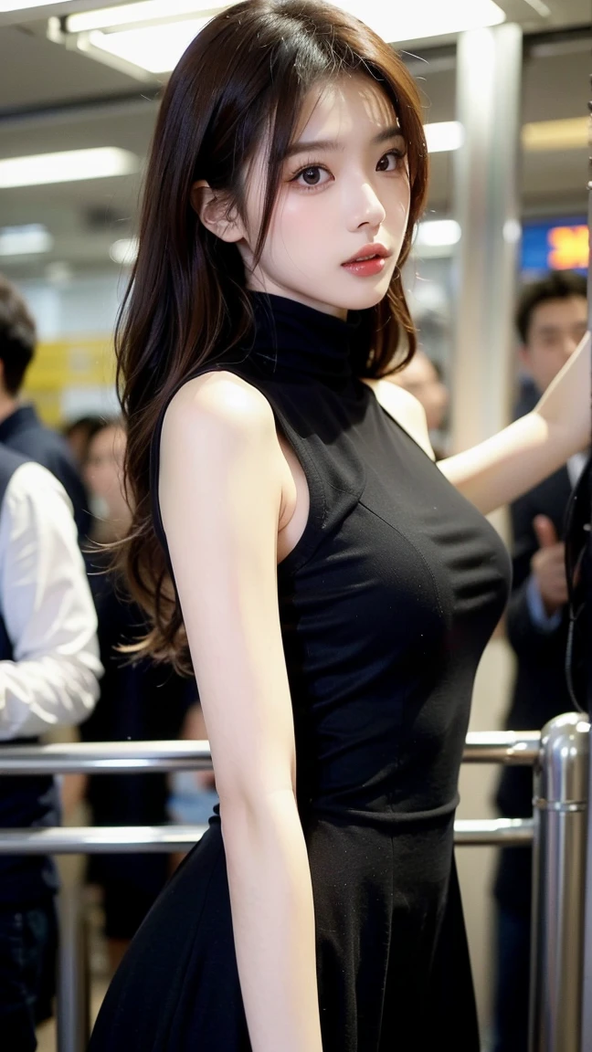 Turtleneck locomotive jacket,Locomotive jacket,Wrapped tightly,full boobs,Tight body,Personal,Chinese people,rainting,black stockings,an earring ,Red ultra-short pleated skirt,Super short pleated skirt,Super short pleated skirt,fullness,Full,Cold and glamorous,Stunning,indifferent,haughty,arrogant,pretty,disdain,double horsetail,Brunette hair is picked - dyed,redlips,long haired,collar,an earring,Slim clothes,Choker,looking at you,boots,light and shadow,beautifulwoman,The face is rich in detail,mittens,Delicate portrayal of facial features,Delicate hair portrayal,Delicate eye portrayal,Messy hair,Tindal Effect,Messy hair,Beautiful and delicate gemstone eyes,Looks beautiful,Delicate facial features,weak,Slender limbs,Bishōjo, 8K resolution,Peerless looks,Perfect look,Delicate,ultra delicate,Rich in detail,Dynamic lens Skin shines,Skin shines,Skin shines,Stand,Glamorous,icy,Cold and glamorous,indifferent,Lots of detail,night time scene,neon lighting,rainting,jp,tokio,the street、,tavern,Crowd of People,Close up of a,True Texture,Ultraclear