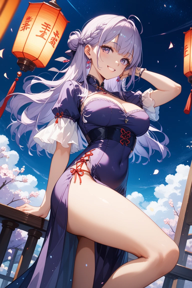 ((highly detailed)), genshin impact, keqing, perfect human hands, (great breast:1.1),masterpiece, best quality, ultra-detailed, glistening shiny, glowing light, ray tracing, HDR, deph of field, (perfect face, detailed face, detailed eyes,perfect hands,perfect fingeredium boobs:1.2),8k,HD,ultra realistic face,ray tracing,perfect lighting,best quality, ultra-detailed, shiny eyes, (looking at viewer,open mouth smile:1.1), ((1girl:1.2)), (mature female:1.4),cowboy shot,thicc,(ass, from behind, ass focus,bent foward),(twintails),streaked_hair,((orange gradient hair)),multicolored eyes, gradient eyes, (glowing eyes:1.5), mascara, (fashion make up), parted lips,blush,school uniform, skirt, coat, beret, scarf, skirt lift by wind,panties,cameltoe,all fouriddle of japanese countryside,japanese bridge,over the bridge,river,cherry trees,cherry petals,dark blue sky)),((super detailed background)), dynamic poses, ((8k wallpaper)), ((ass:1.3)), ((showing butt:1.5)), ((mini skirt:1.5)), ((no underwear:1.3))