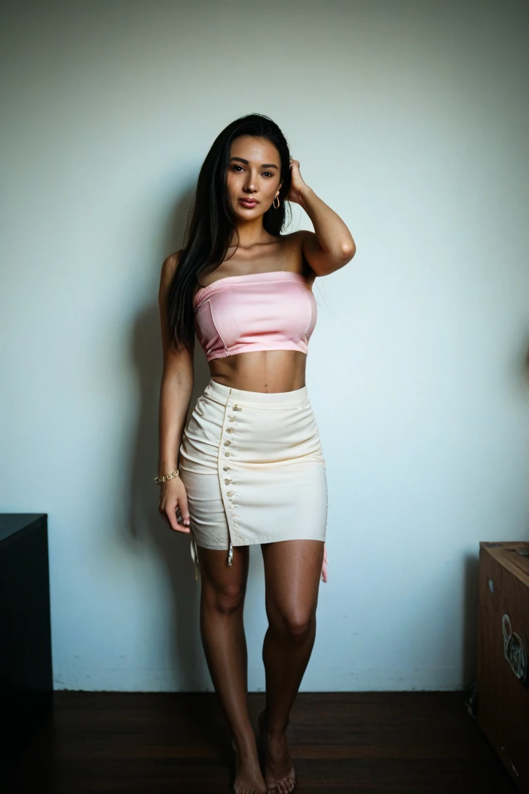 um close up de uma mulher em uma jaqueta rosa e saia, Poarch bonito, her navel is exposed, vibe rosa, Cerveja Soft Devil Queen Madison, corpo rosa, roupas cor-de-rosa, Cerveja Madison, bra and shorts streetwear, :: Cerveja Madison, mini-saia rosa justa, Retrato Sophie Mudd, mini-saia rosa, Zendaya, o extremamente quente e sexy