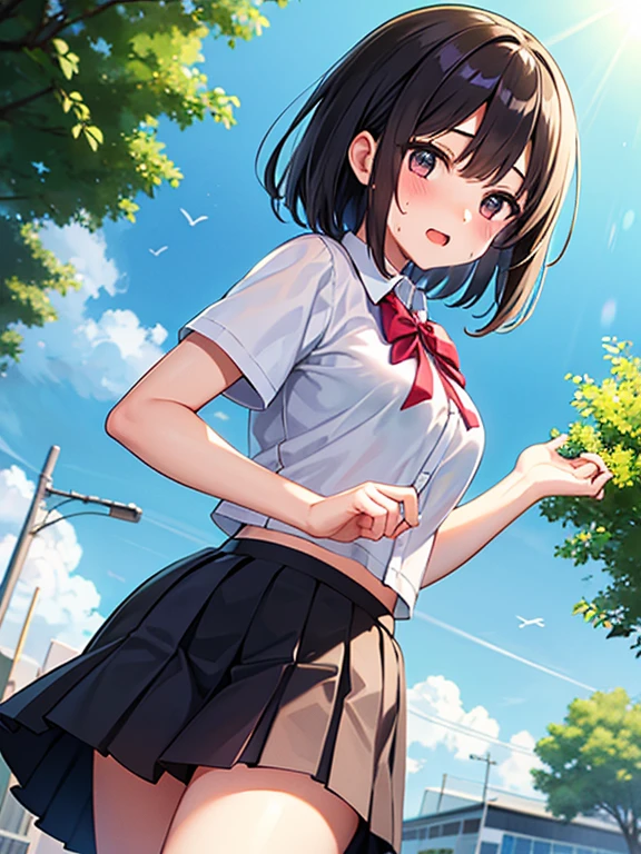 Lori lifted her skirt,校服,short skirt
