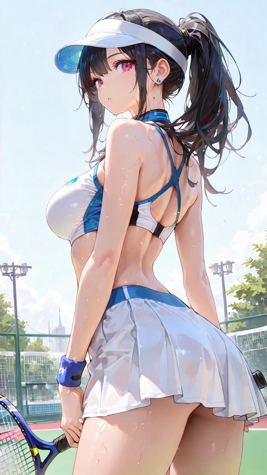 1female，35yo，A MILF，plumw，extremely large bosom， 独奏，（Background with：soccer court）， She has very short black hair，bobo head，Station，，seen from the front， hair straight， mostly cloudy sky，（（（tmasterpiece），（Very detailed CG unity 8K wallpaper），best qualtiy，cinmatic lighting，detailed back ground，beatiful detailed eyes，Bright pupils，Blue eyes，（Very fine and beautiful），（Beautiful and detailed eye description），ultra - detailed，tmasterpiece，））Redlip，facing at camera，A high resolution，ultra - detailed），Camel toes，Desire for dissatisfaction，frontage，soccer player，shairband（Wearing：比基尼，Bare genitalia，Bare breasts，Bare，Blue and white color scheme）Captain America uniform