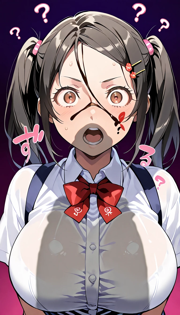 1girl, Akane, Oshi no ko, classroom,blue purple fade hair,short hair,blue eyes,hand behind back,bondage,rope,gag,ballgag,newest ,sexy, masterpice