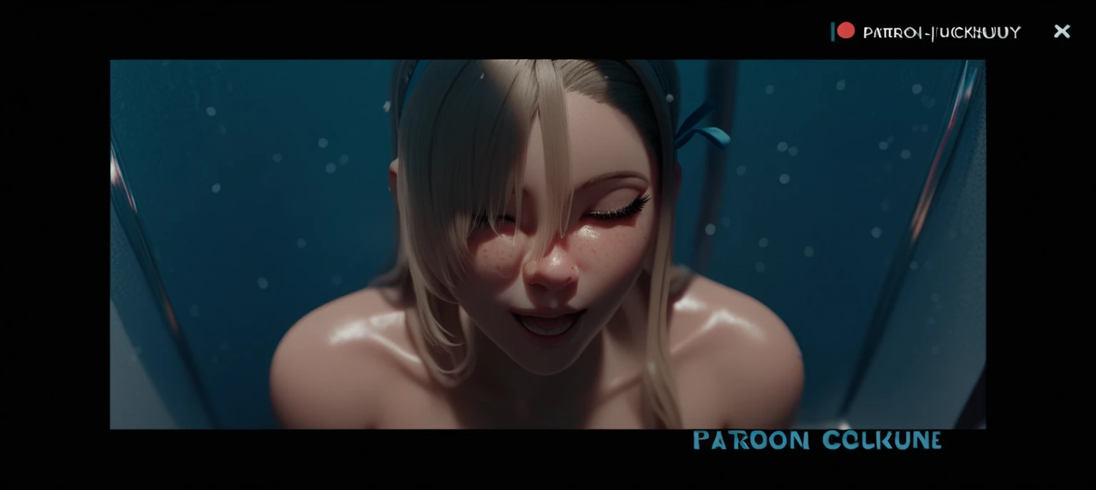 score_9, score_8_up, score_7_up, score_6_up, uncensored, artoria pendragon (lancer alter) (fate), sillver hair, braid, tiara, yellow eyes, BREAK (masterpiece:1.2), best quality, high resolution, (detailed eyes:1.3), perfect lighting, (perfect hands, perfect anatomy), large breast, (Front view), (eye contact), nude, body writing, condom belt, nipple piercing, dark nipples, ((horny)), sexy, happy face, big ass, makeup, erect nipples, choker, thick thighs, shower, wet body