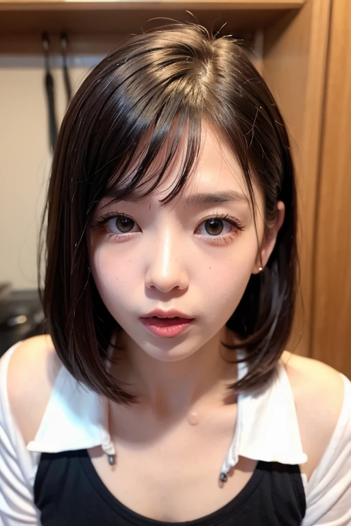 (8k, RAW Photos:1.2),Detailed face and eyes,最high quality, 超A high resolution, Very detailed ,Intricate details ,Tabletop ,pretty girl , Soft cinematic light, Hyper Detail,Sharp focus, high quality,Black-haired, Bobcut, outside, knit, panties, Peeking from below
