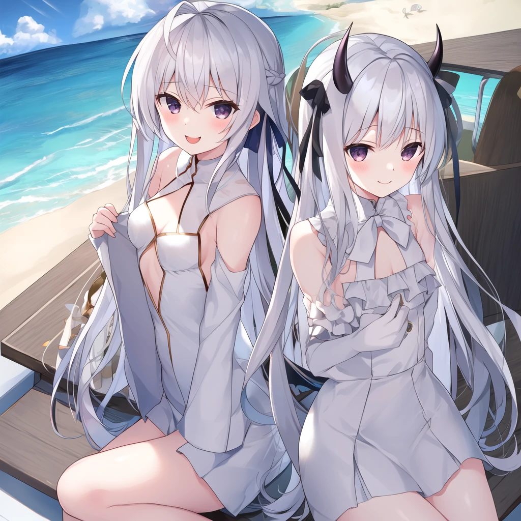 (supreme、top-quality、Top resolution：2.0)、in 8K、((kawaii))、(((Bikini with white ruffles)))、(((Colossal tits)))、独奏、1人、beach side、((25-years old))、adult lady、flaxen hair、Long、A sexy、Ashamed、be shy、flaxen hair