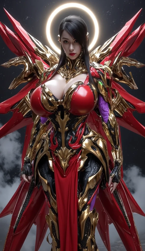 (HYPER-REALISTIC:1.5), AI GIRL GRNERATOR (BLUE LONG HAIR, PHOENIX GOLD HELM:1.1), (HUGE FAKE BREASTS:1.5), ((CLEAVAGE:1.5)), (MUSCLE ABS:1.3), (RED SHINY FUTURISTIC MECHA CYBER CROP TOP, BLACK MECHA SKINTIGHT LEGGINGS,POTRAIT:1.5), (VOLUPTUOUS BODY MATURE WOMAN, SWEATY BODY:1.1), (LOOKING AT VIEWER:1.3), (female focus:0.8), (HALLROOM OF FUTURISTIC SPACE STATION:1), (BRIGHT LIGHT WHITE_ROOM:1.3), HYPER TEXTURE, (4X MSAA), ((UNREAL ENGINE 5 RENDER)), PHYSICALLY-BASED RENDERING, ULTRA HIGHT DEFINITION, 16K, 1080P.
