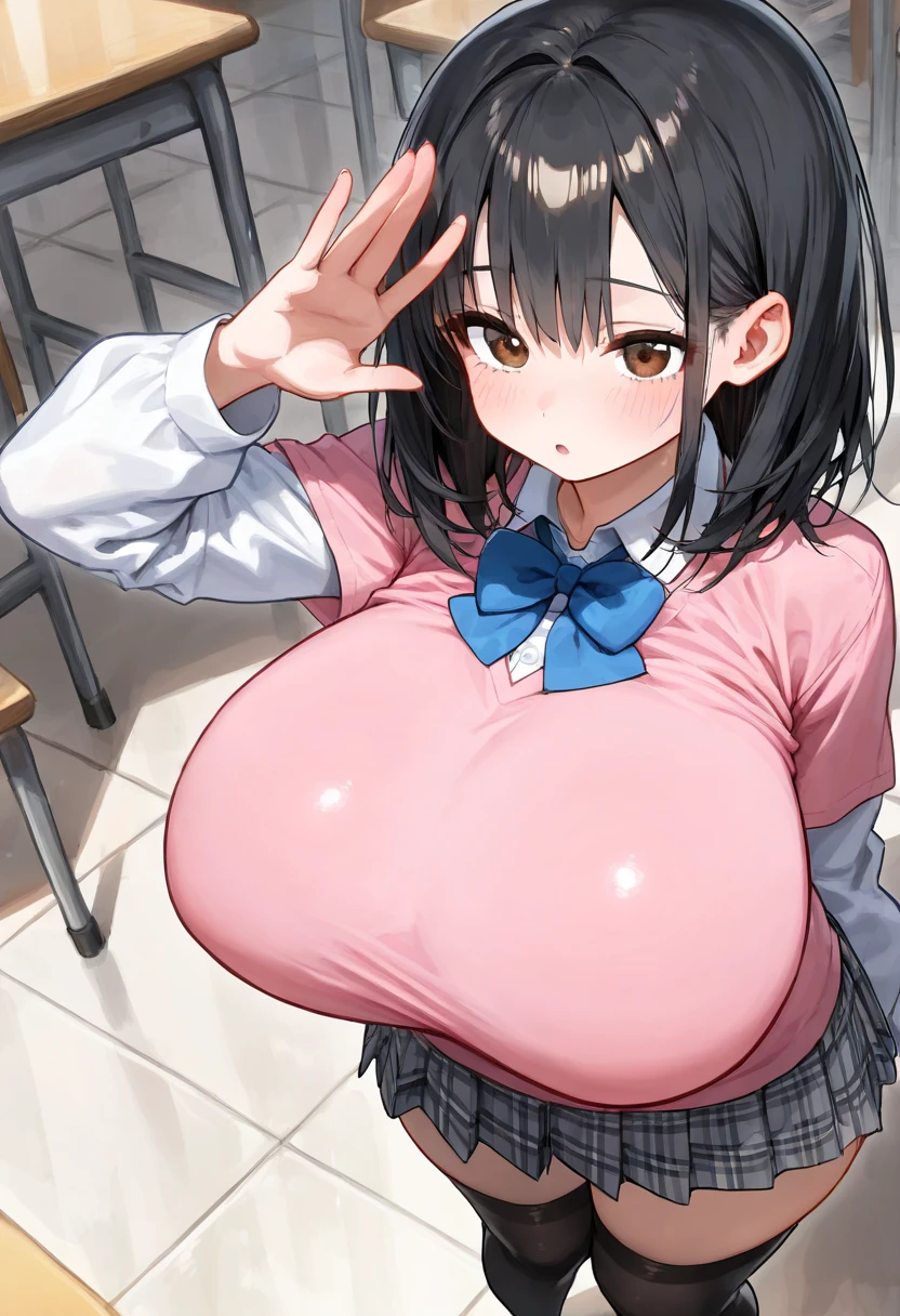 ((Highest quality)),8K,((masterpiece)),(Very sophisticated and beautiful), (Ultra-detailed),(Very large breasts:1.9),Kitasan Black(umamusume),gigantic breasts,narrow hips,thin and long legs,smile、classroom、machine、blackboard、(Wearing a collar:1.5)、Earrings、Earrings、bracelet、Thin legs,Tall,(naked:1.8),Cowboy Shot、(Beautiful Face:1.5),Random Pause、Crouching、(navel piercing)、Pink small nipples、(Peeing:1.5),(nsfw:1.2)、Short Hair、wave hands、Open your mouth、(One eye closed),Slim figure、Steam from pee
