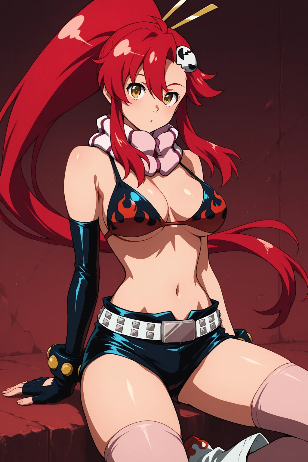Yoko Littner retrato, yellow eyes,