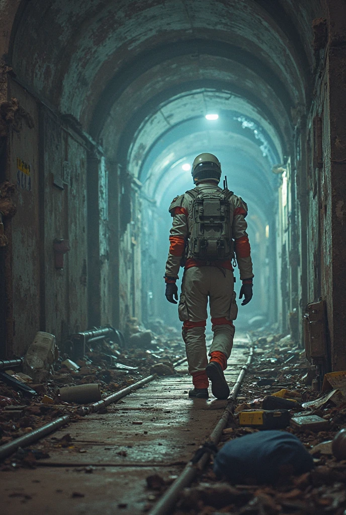 (masterpiece, highest quality, hyper realistic, cinematic) ancient alien astronaut in doorway found in an abandoned spaceship on a distant planet, impressive details shafts of light, dynamic lighting, bokeh, lens flare, (hires Textures, 8k), Prometheus, alien, dead space 