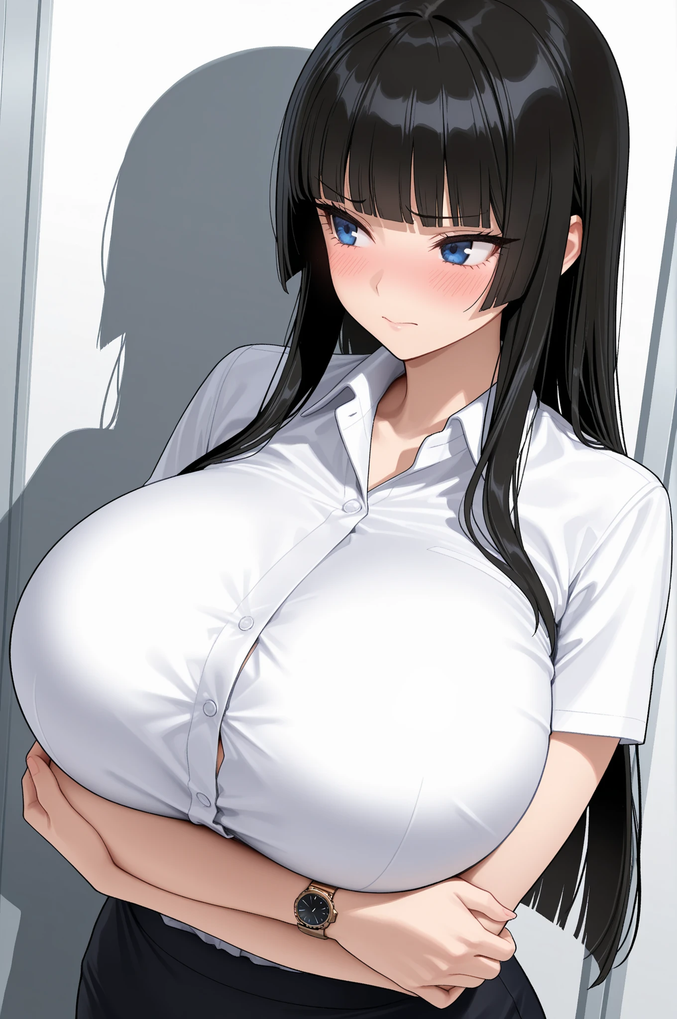 white panties, huge breasts