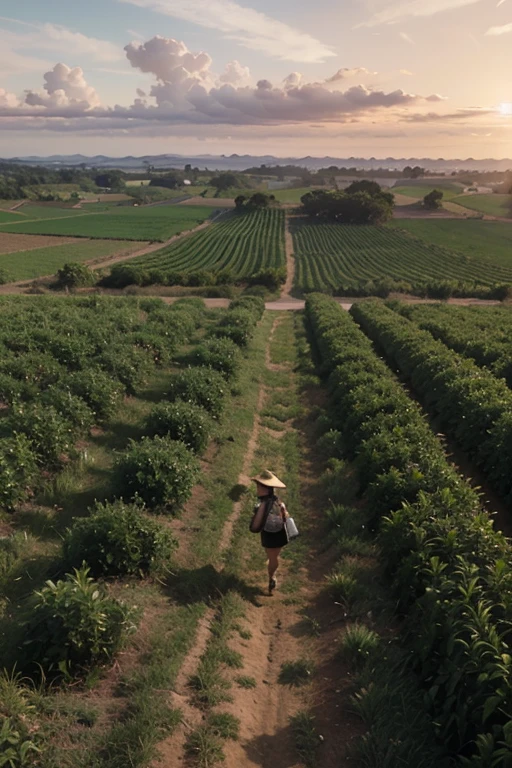 Crie uma imagem impressionante de uma jovem bielorrussa, com fantasias inspiradas em prostitutas locais, working in the vast agricultural fields, onde a beleza e a grandiosidade se encontram. Highlight the majesty of the golden fields that stretch as far as the eye can see, enquanto a mulher, novo, seios Grande, Bumbum redondo, Grande, amidst the lush landscape, performs tasks with grace and determination. Feel the deep connection between the worker and the land he cultivates, capturing not only your physical beauty, but also the strength and resilience of your spirit. This image is a celebration of rural life and hard work, repleta de beleza e significado."
