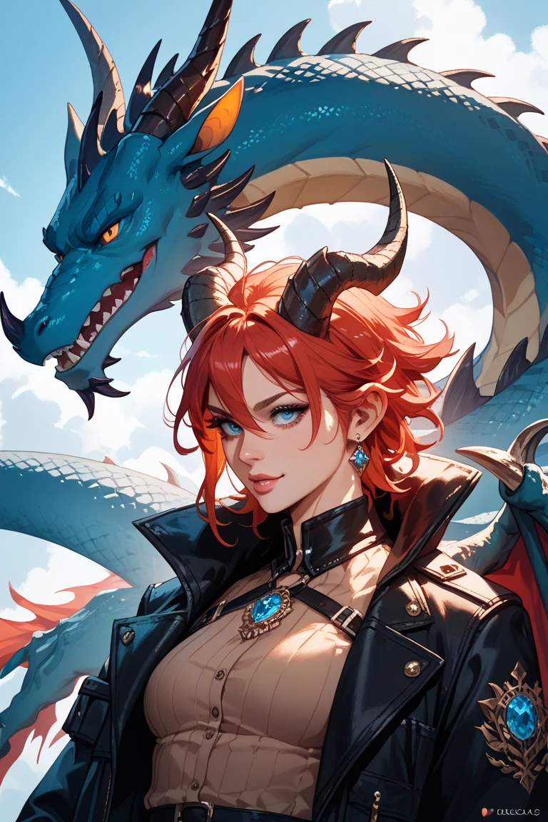 ride, riding pose, full body, detailed fantasy portrait of a girl tamer, beautiful detailed eyes, beautiful detailed lips, extremely detailed face, long eyelashes, girl tamer wearing leather armor, holding the reins of a large dragon with fiery elemental volcano dragon design, dramatic moody lighting, cinematic composition, highly detailed, photorealistic, 8k, masterpiece, digital painting, intricate detail, vibrance color, saturated color, bob hair, riding dragon,((upper_body:1.2))